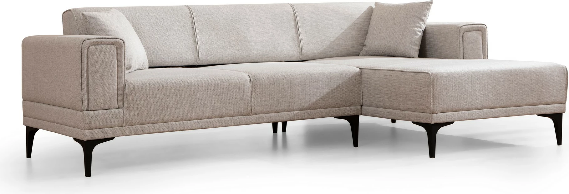 Kënd-sofë krevate Atelier del Sofa, Horizon, kënd i djathtë, ngjyrë ecru