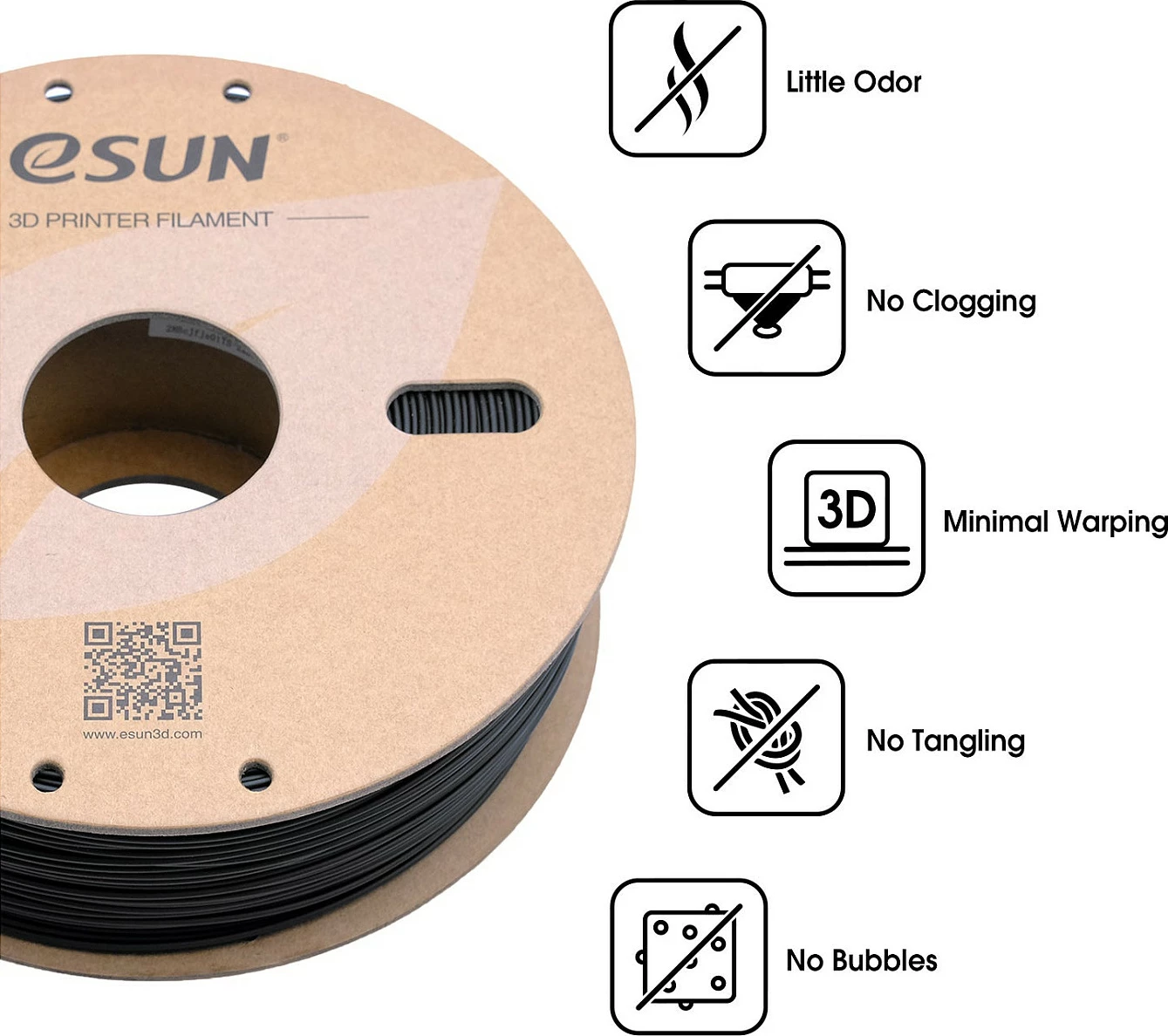 Filament 3D eSun ABS+ 1.75mm 1kg, Fire Engine Red