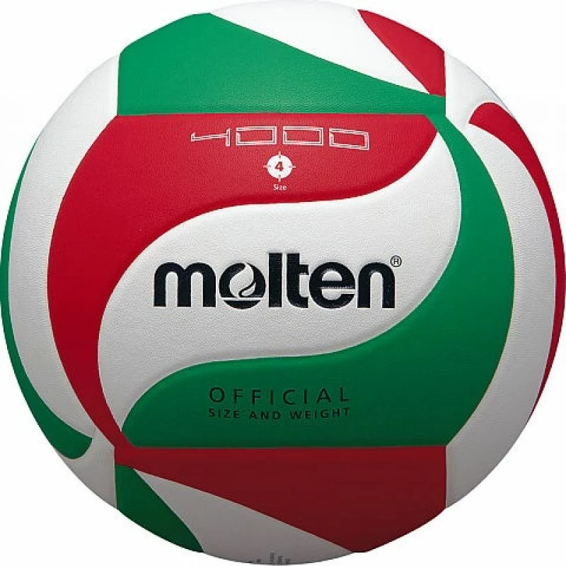 Top volejboll për meshkuj dhe femra Molten, i bardhë me të kuqe dhe të gjelbër