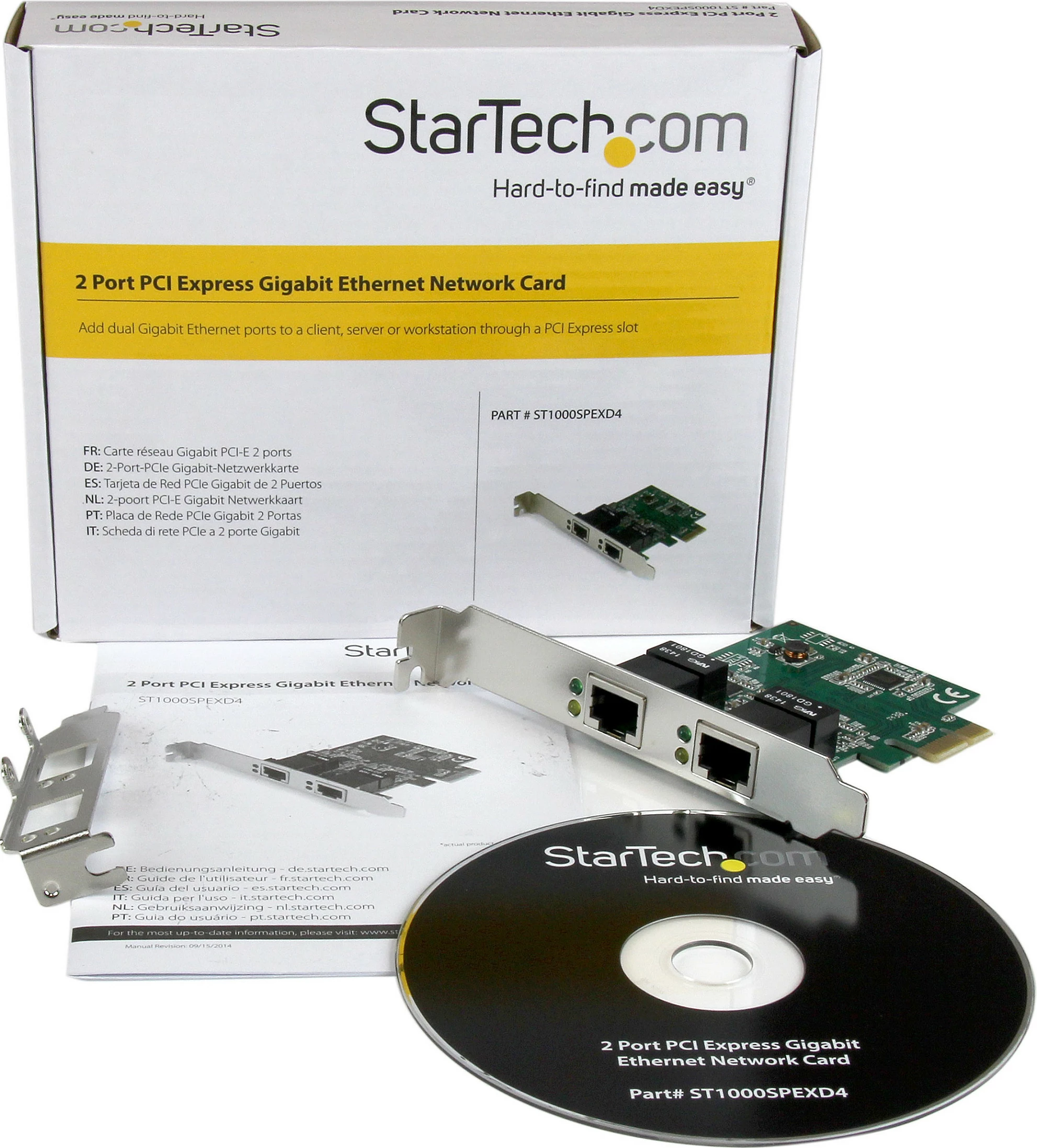 Kartelë rrjeti StarTech ST1000SPEXD4, PCIe, Dual Port Gigabit RJ-45