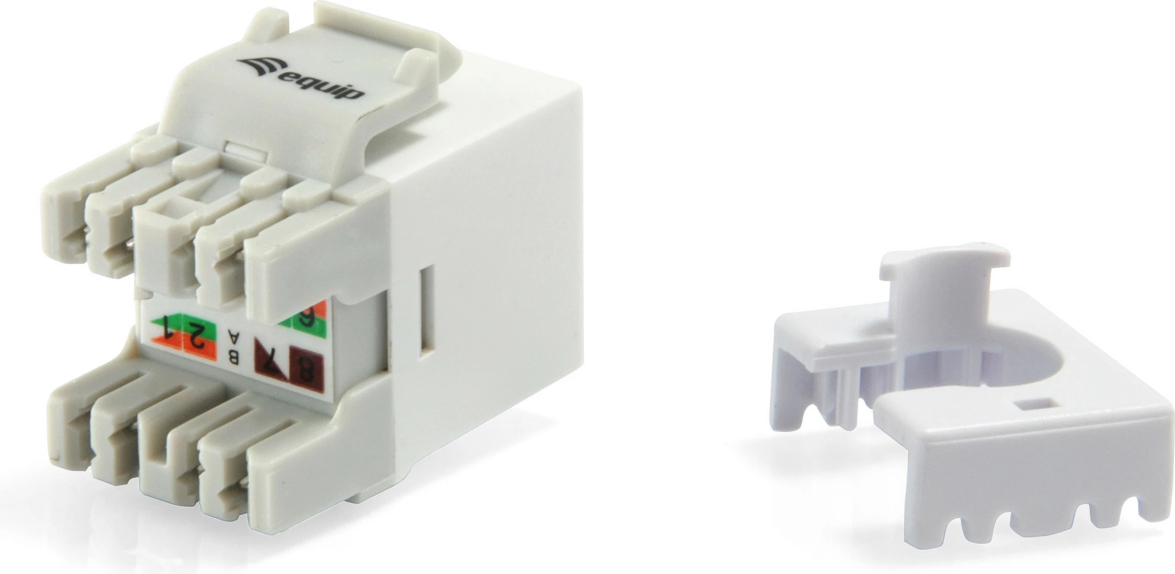 Keystone Jack rrjeti EQUIP Cat6 UTP Slim, RJ-45/LSA (IDC), i bardhë (8 copë)