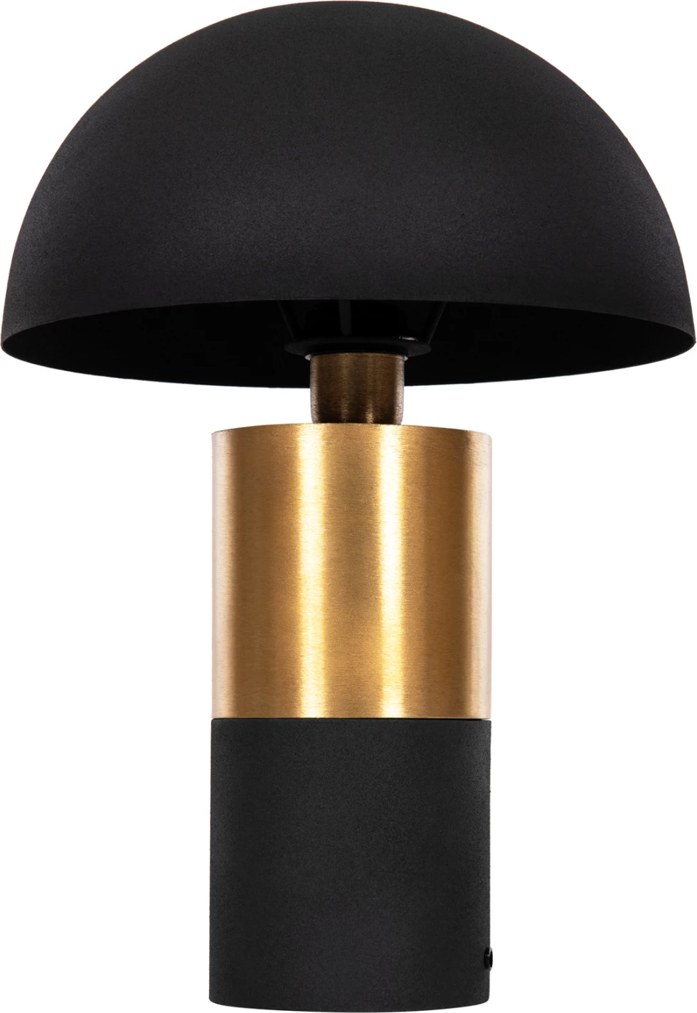 Llambë tavoline Pune, metalike, ngjyrë zezë-ari, Φ31x44H cm