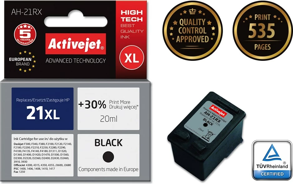 Ngjyrë Activejet për printer HP, 20 ml, e zezë 