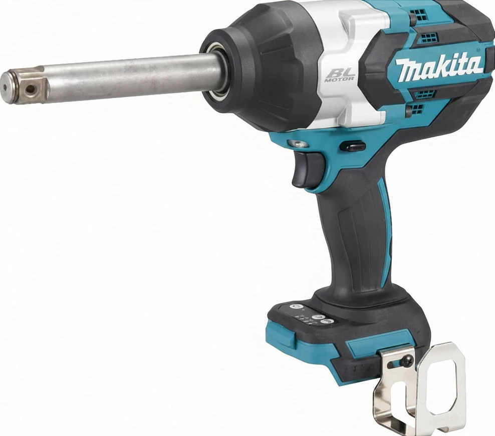 Çelës impakt me bateri Makita DTW1005Z, 18V, 3/4" me bosht të gjatë 138 mm, pa bateri/karikues, blu/zi