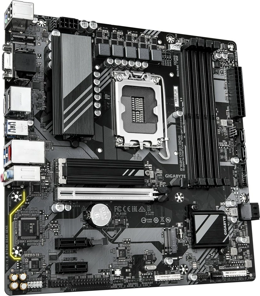Kasë Gigabyte B760M DS3H GEN5, LGA1700, DDR5, micro ATX, e zezë