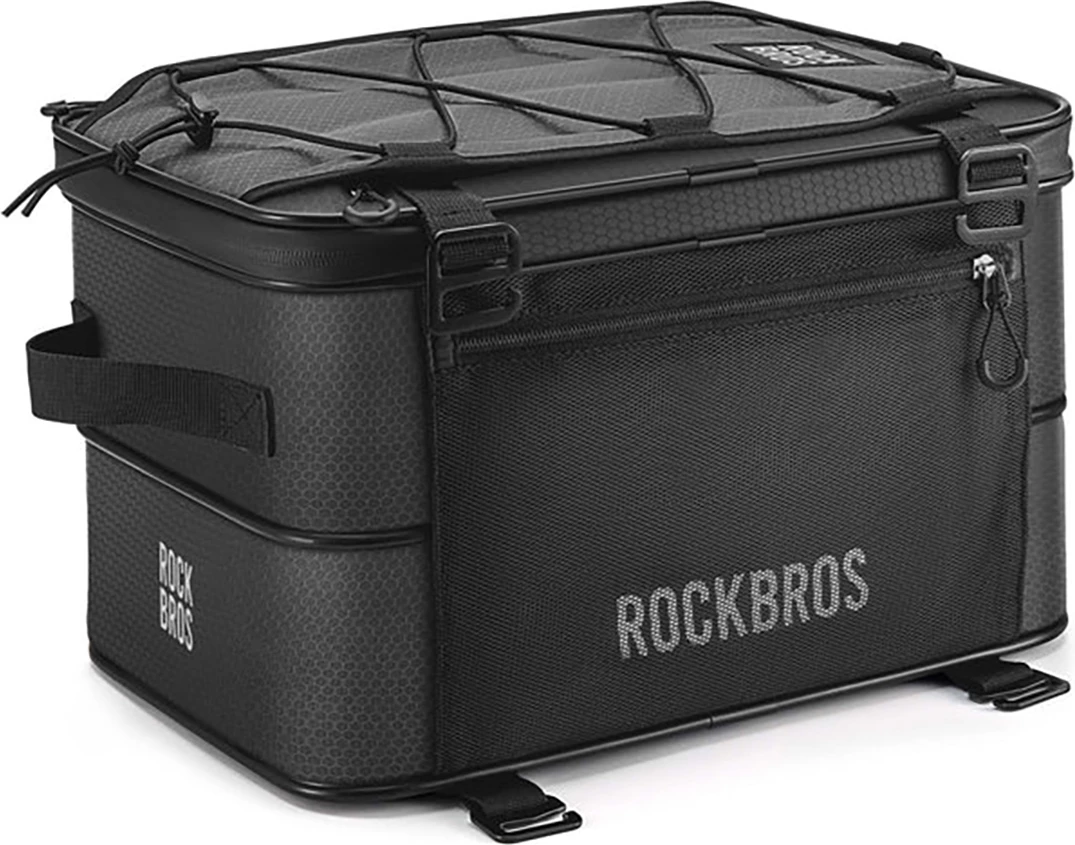 Çantë bagazhi për biçikletë Rockbros A30 Road To Sky 15-31.8L, palosshme, për raft të pasëm, e zezë