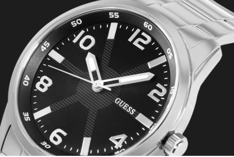 Orë dore meshkuj Guess Monte GW0804G2, argjendtë, set me kuti