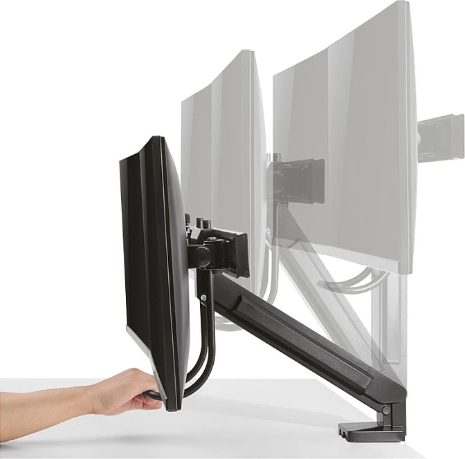 Mbajtëse monitori LogiLink 2-fish, 17-27", montim në tavolinë, e zezë