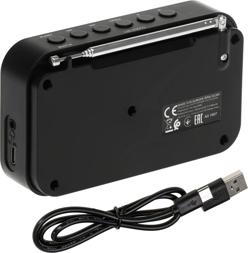 Radio Adler AD 1907, Portativ, Bardhë