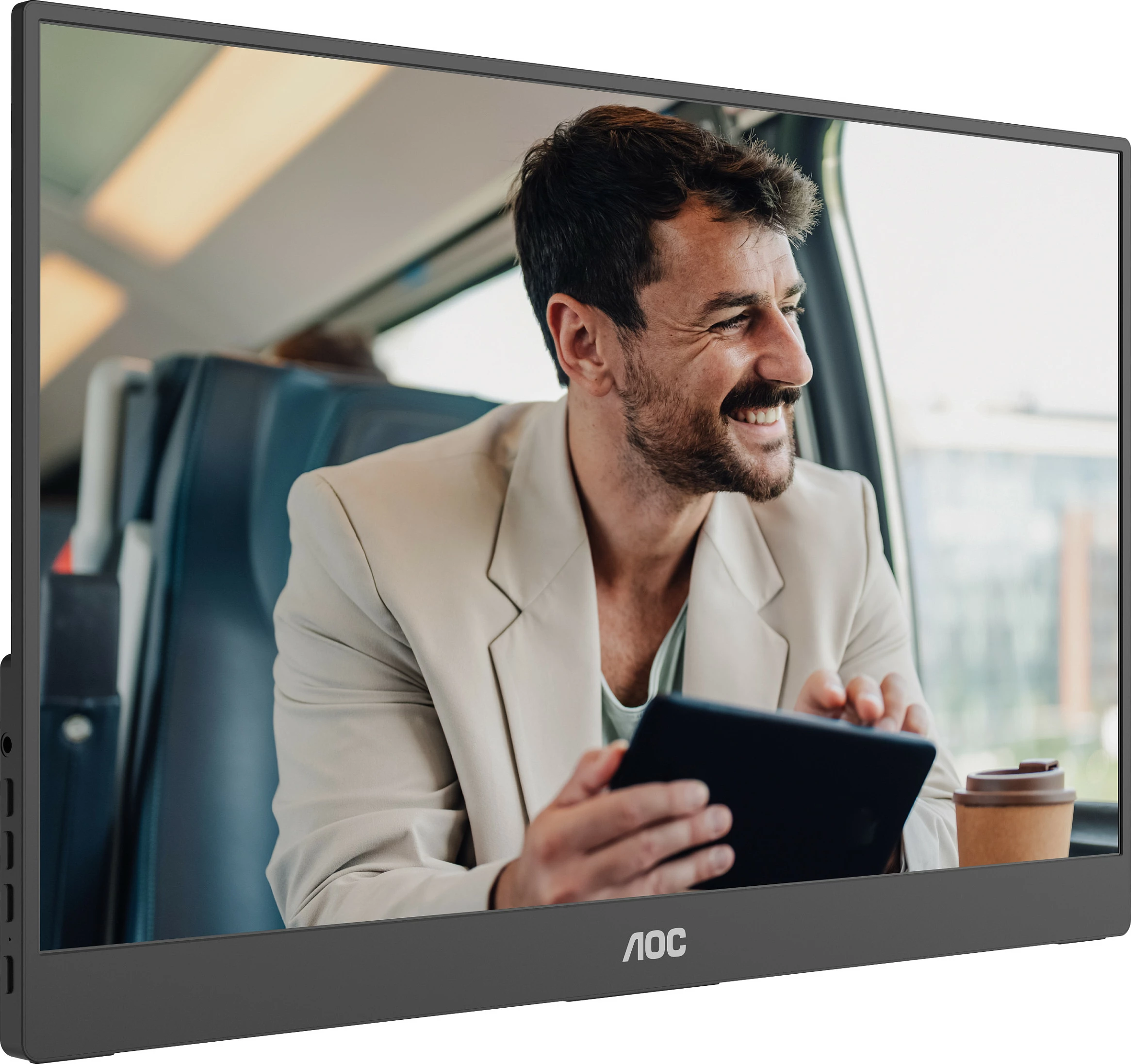 Monitor portativ AOC 16T20E2, 15.6", Full HD IPS, USB-C, mini HDMI, altoparlant