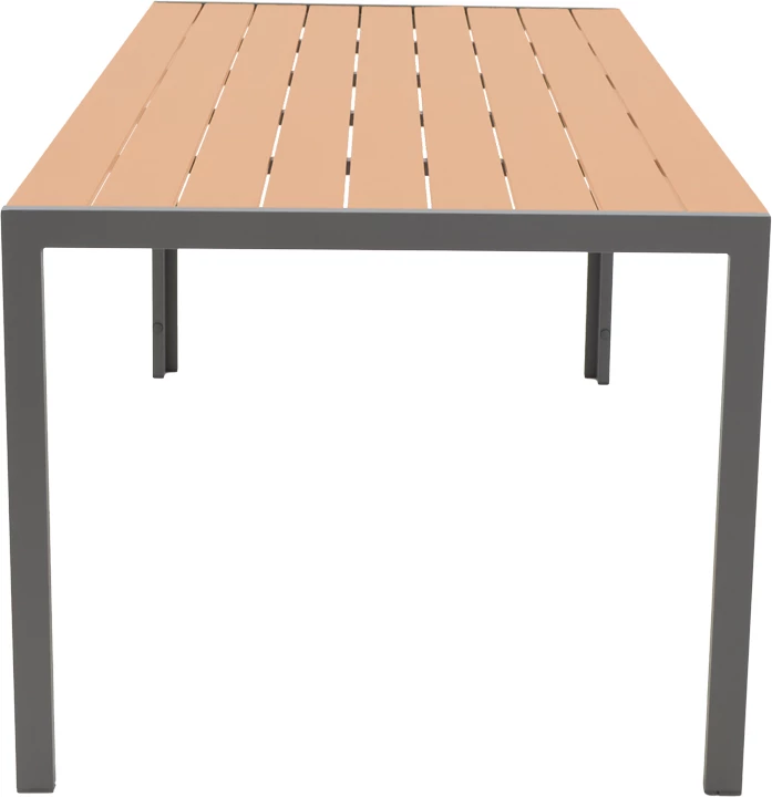 Tavolinë me karrige Savor-Nares set prej 7 copash alumini dhe ratan ngjyrë natyrale 180x90x72.5cm