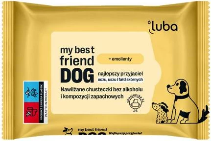 Letra të lagura për qen Luba my best friend DOG moist wipes for sensitive areas, 25 copë