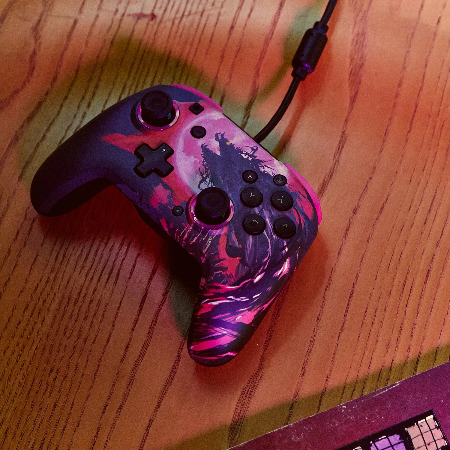 Kontroller me kabllo PDP REMATCH Calamity Ganon, jack 3.5mm, paddle mbrapa, për Nintendo Switch/Switch OLED/Switch 2, zi/rozë