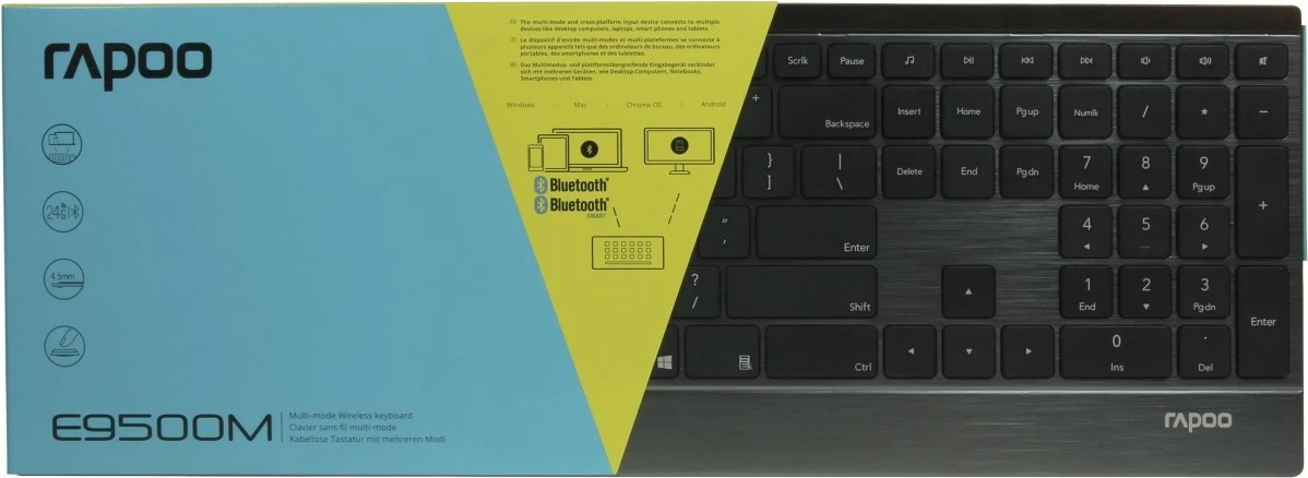 Tastierë wireless RAPOO E9500M, e zezë