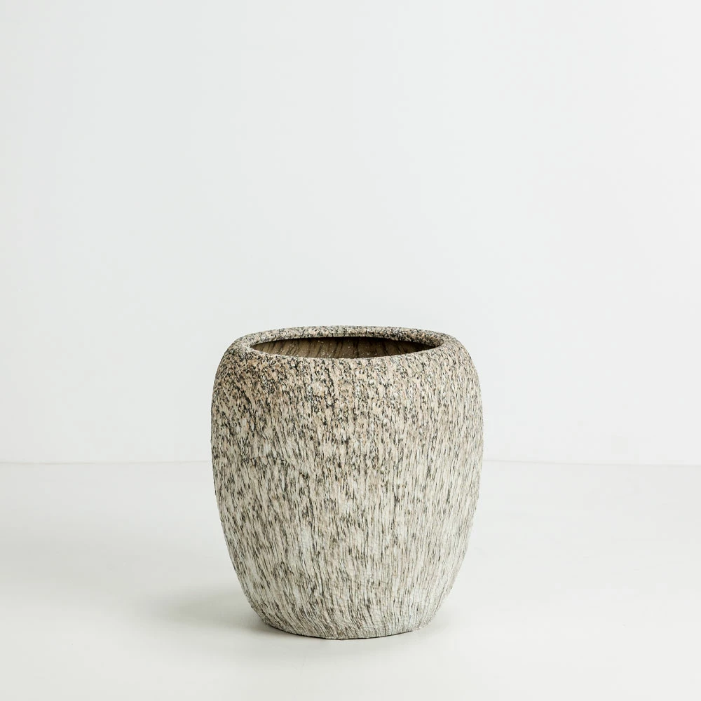 Set dy vazo KANCHE, qeramikë, bezhë e zezë, 48x48x39