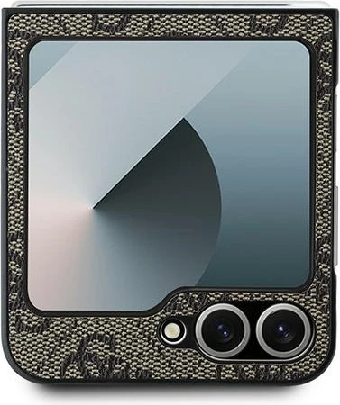 Mbështjellës Guess Leather 4G Metal Logo për Samsung Galaxy Z Flip 6, Kafe