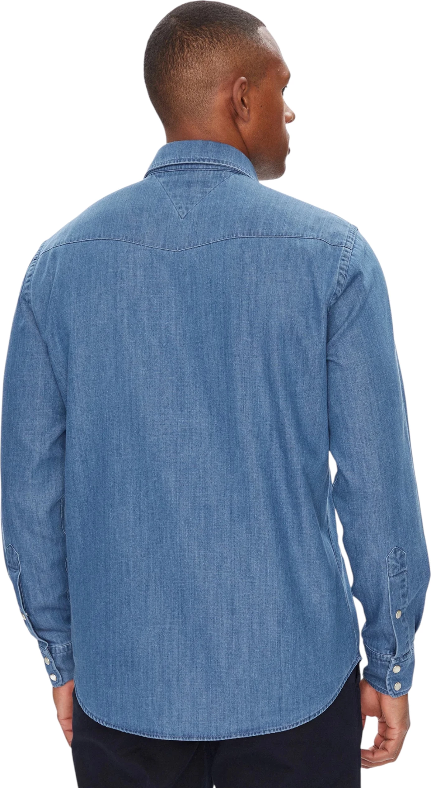 Këmishë për meshkuj Tommy Hilfiger MW0MW39429, blu e çelët denim [Madhësia: XS]