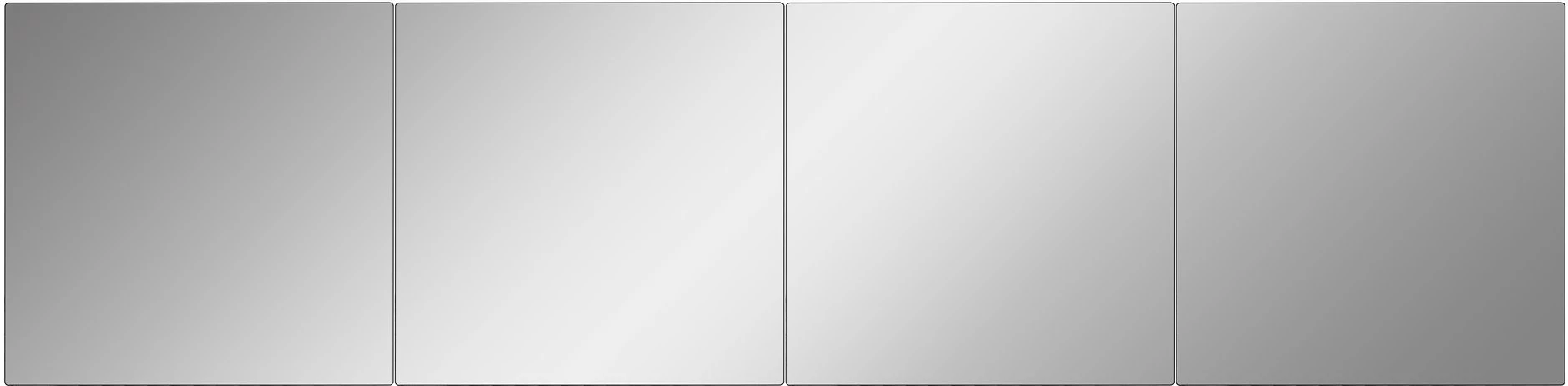 Pasqyrë drejtkëndëshe Hanah Home, 4 copa, 20x80cm, ngjyrë argjendi