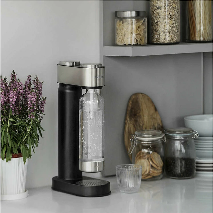 Aparat për ujë të gazuar Philips ADD4902BK/10, shishe 1 L, i zi