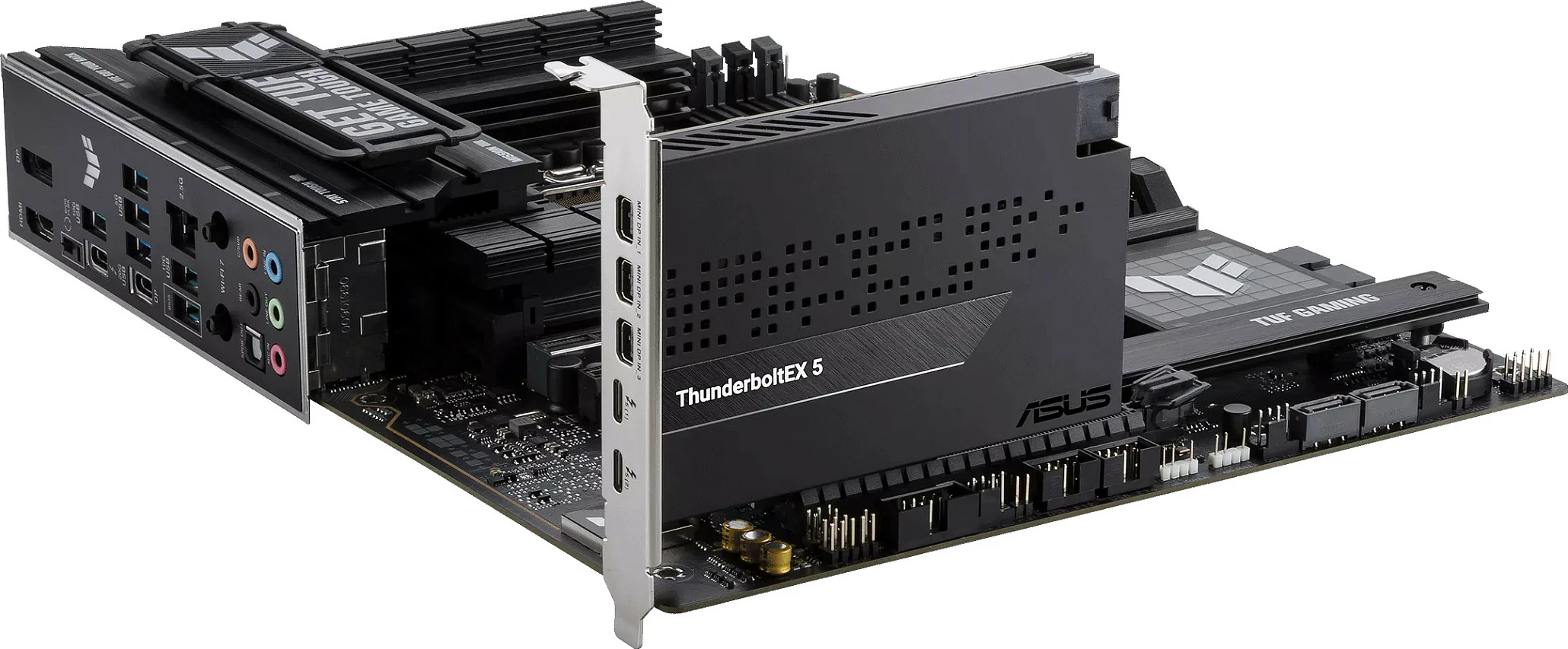 Kartë zgjerimi Thunderbolt, ASUS ThunderboltEX 5, PCIe 4.0, 120 Gbit/s, Mini DisplayPort, e zezë