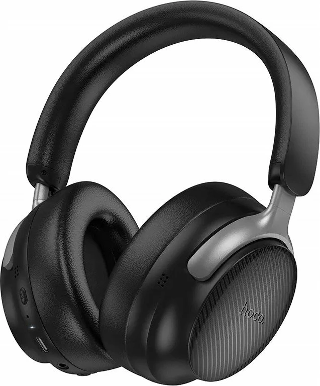 Kufje Bluetooth Hoco W53 Plus, ANC, Bluetooth 5.4, bateri 800 mAh (deri 90 orë), AUX/USB-C/TF, zi