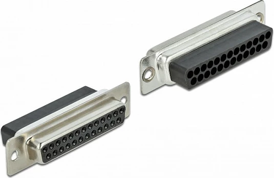 Adapter DeLOCK D-Sub 25-pin (femër) në RJ45 (femër), kit montimi, gri