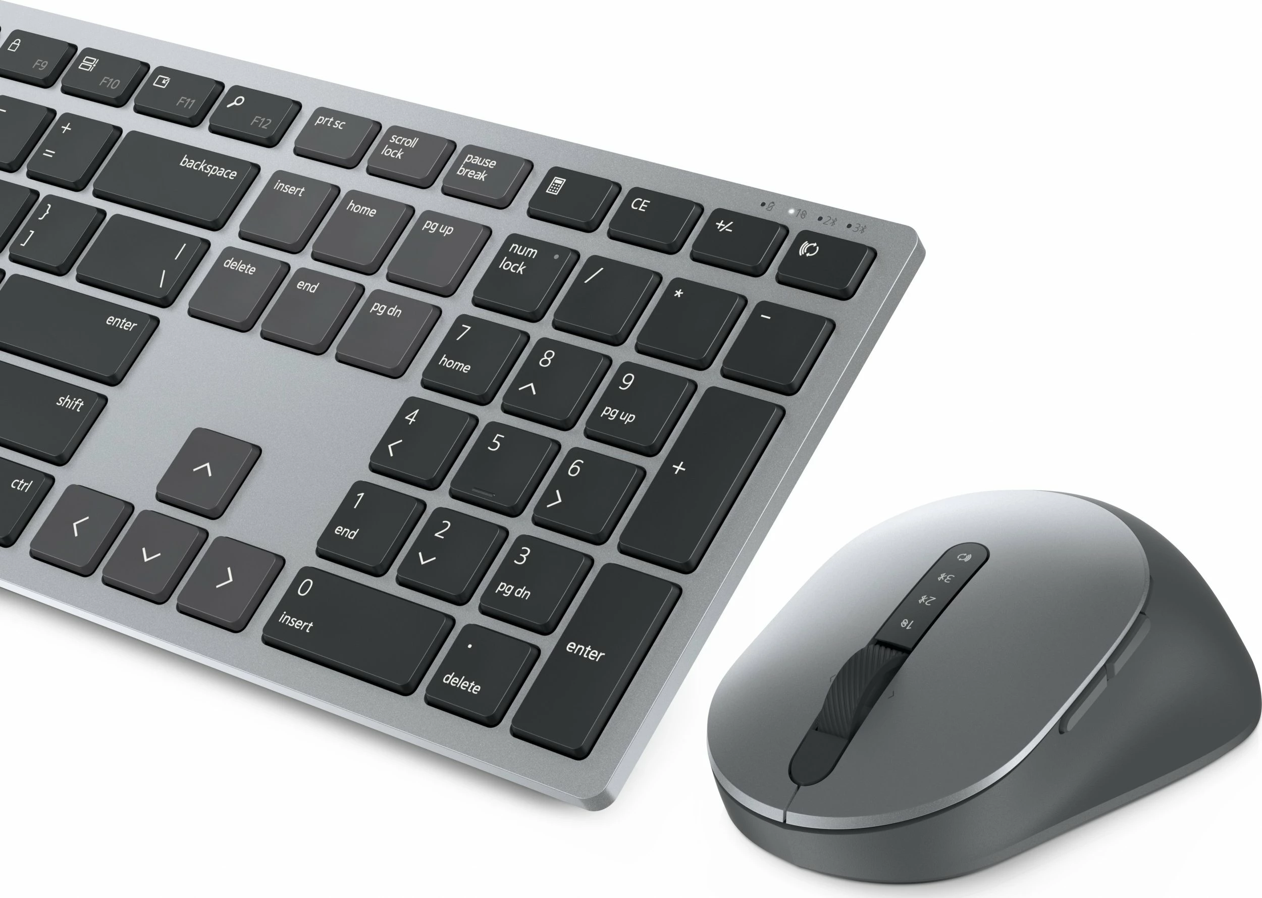 Tastierë + Maus Dell KM7321W (580-AJQV) wireless, layout ukrainas, numpad, gri, set