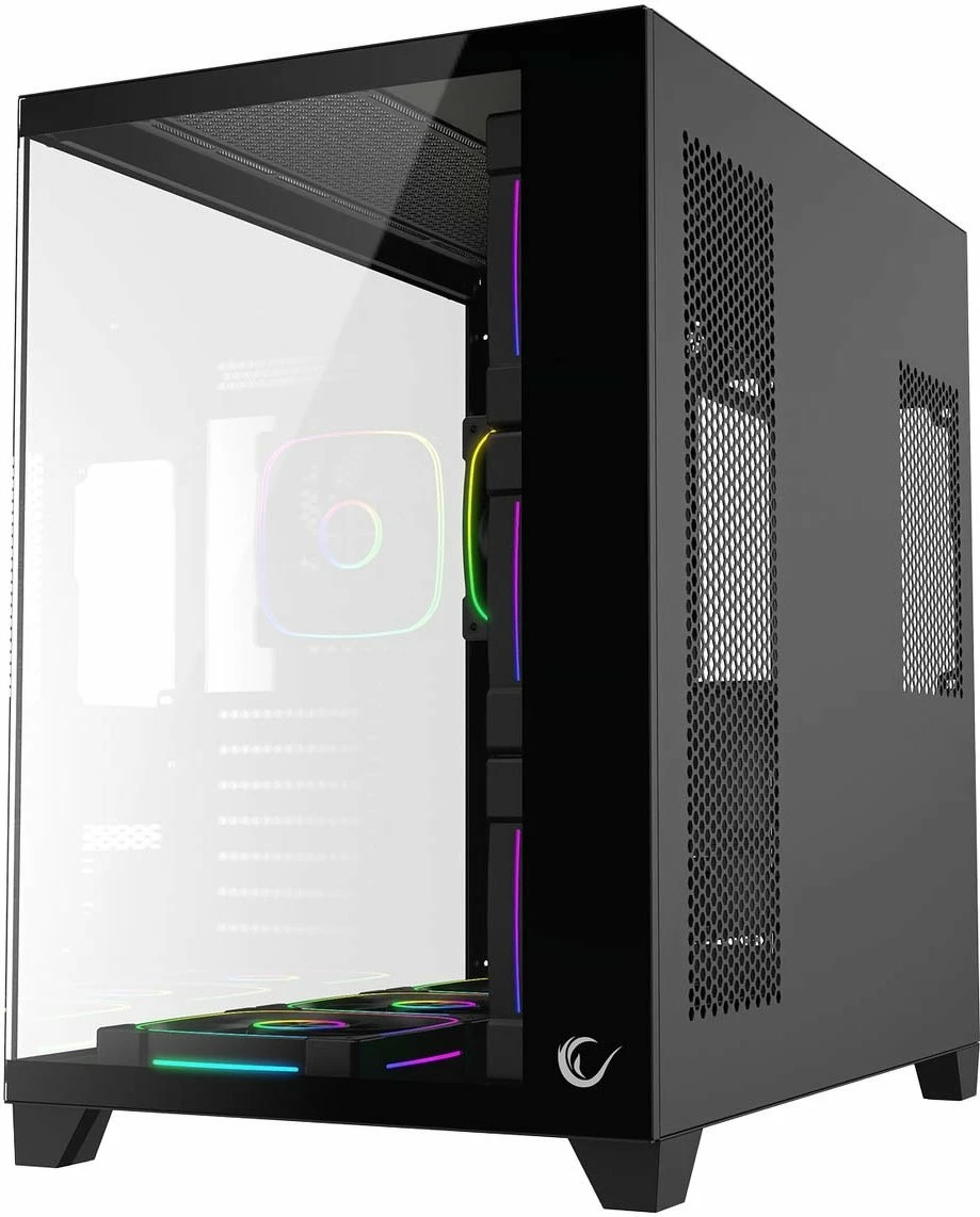Kasë Rampage SEALITE-BLACK me xham të temperuar, 7x 120mm ARGB PWM, ATX/Micro-ATX/Mini-ITX, e zezë