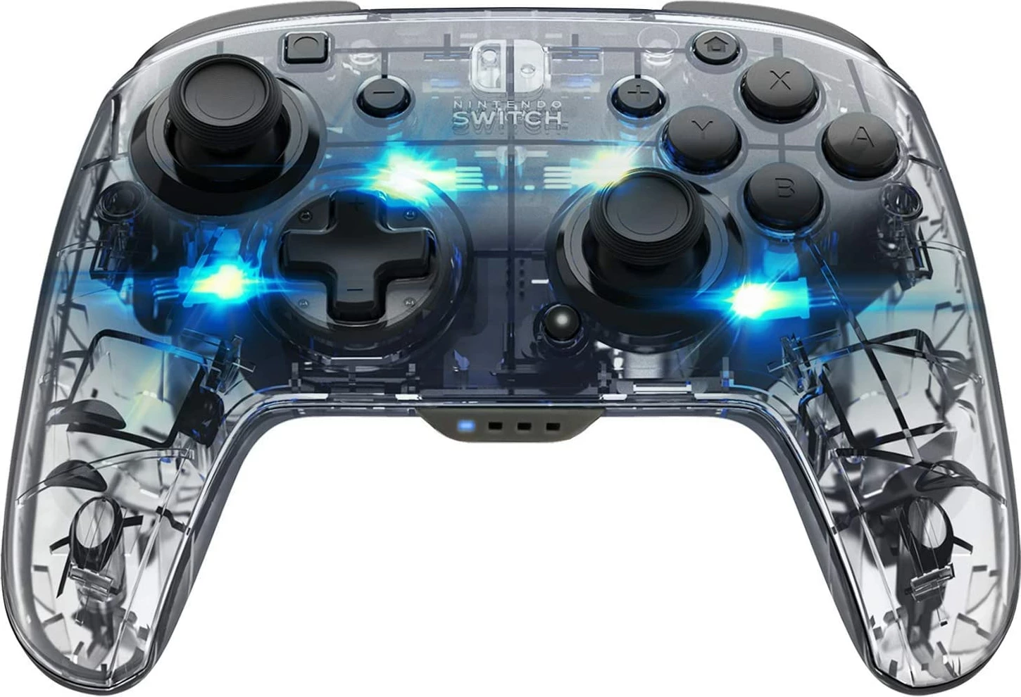 Kontrollor wireless PDP Afterglow Wireless Deluxe për Nintendo Switch, RGB, transparent