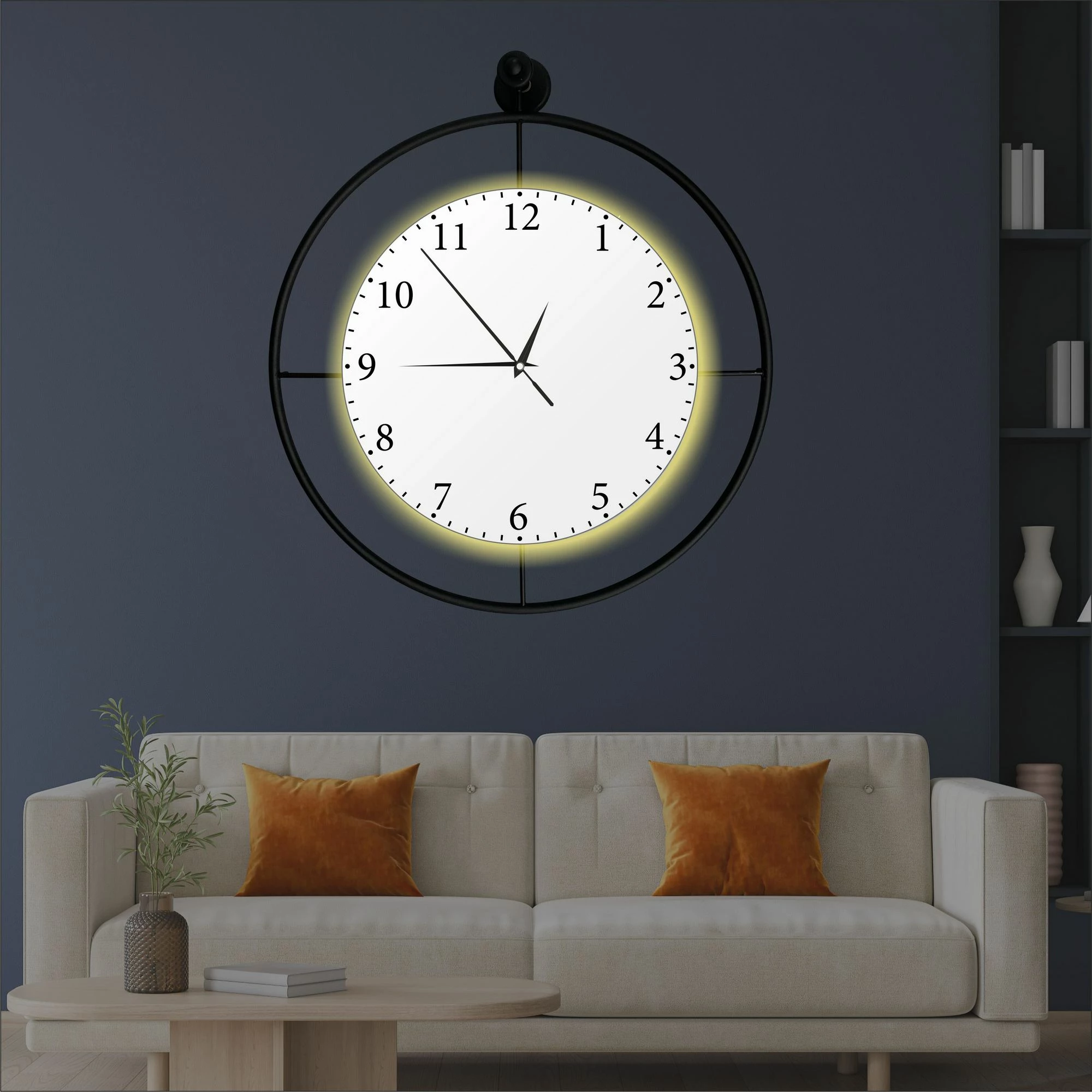 Orë muri dekorative metalike Wallity, Mclock-00132, e zezë