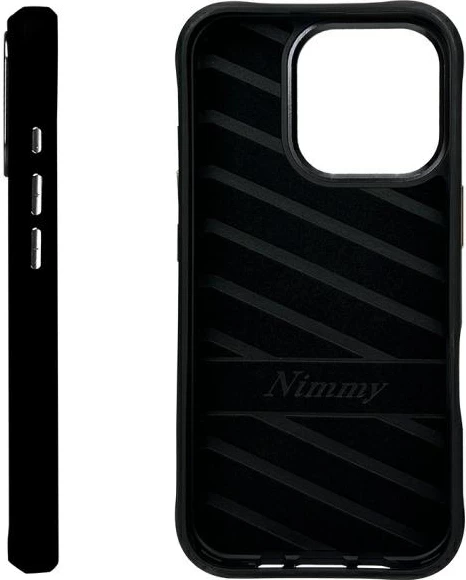 Mbështjellës Nimmy Cool&Cute 2.0 Dog për iPhone 16 Pro 6.3", hardcase, e zezë