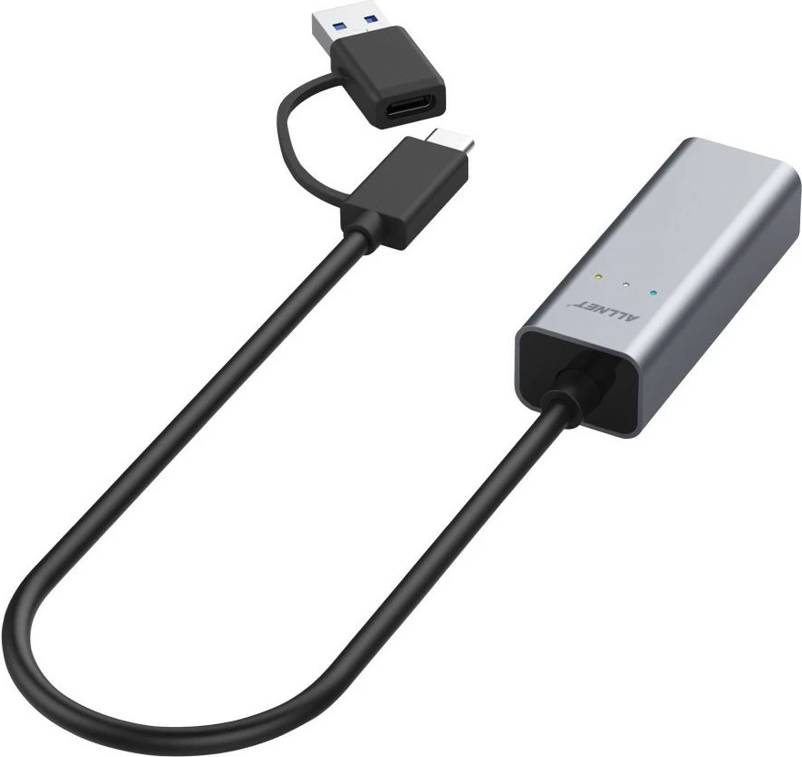 Adapter Ethernet ALLNET USB 3.0 Typ-C&A, 2.5 Multi-Gigabit LAN