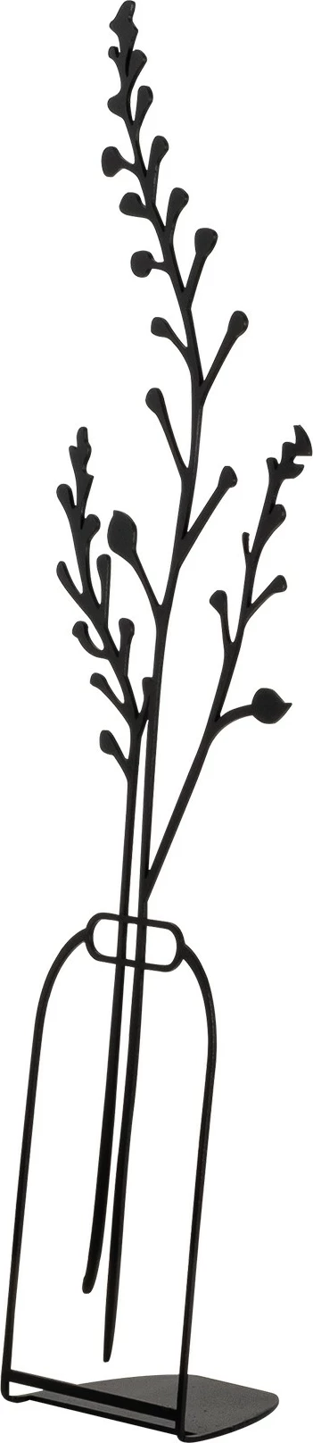 Objekt dekorativ Aberto Design, vazo lulesh, e zezë, 12x45cm