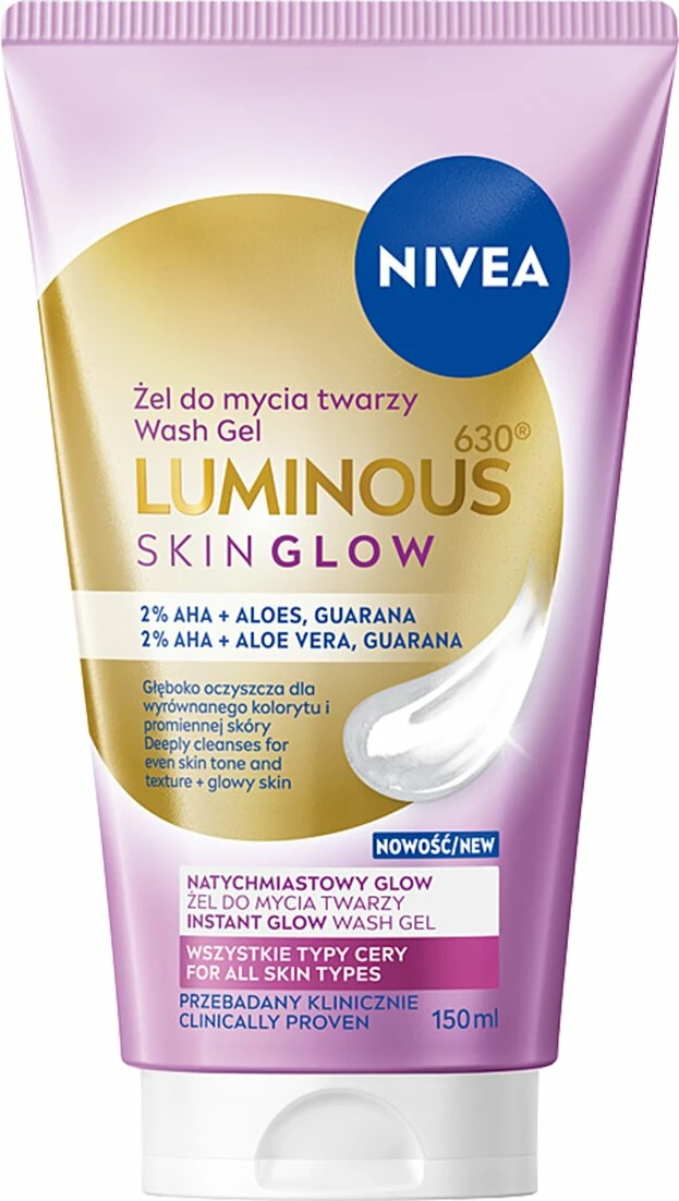 Xhel pastrues për fytyrë Nivea Luminous630 Skin Glow për femra 150ml