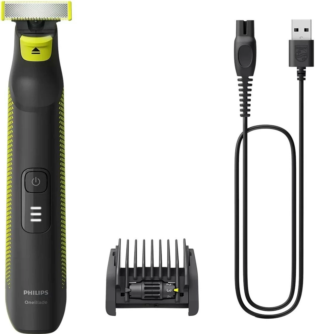 Makinë rroje Philips OneBlade Pro QP6506/15, trimer për mjekër, 5 nivele, wet/dry, IPX7, e zezë