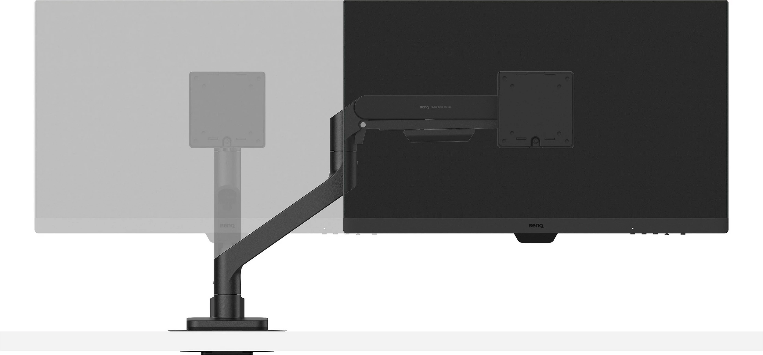Mbajtëse monitori BenQ Ergo Arm BSH01, për tavolinë Clamp/Grommet, 17-45", VESA 75x75/100x100, 20 kg, e zezë