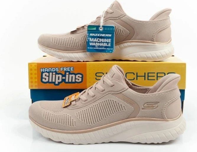 Atlete femra Skechers Bobs Squad Chaos SLIP-INS, bezhë