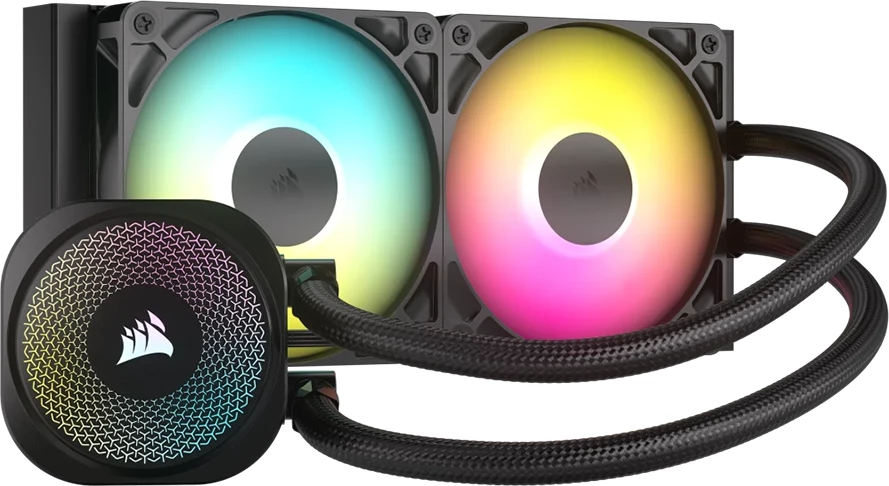 Ftohës lëngshëm për CPU Corsair Nautilus 240 ARGB, radiator 240 mm, 2x120 mm, i zi