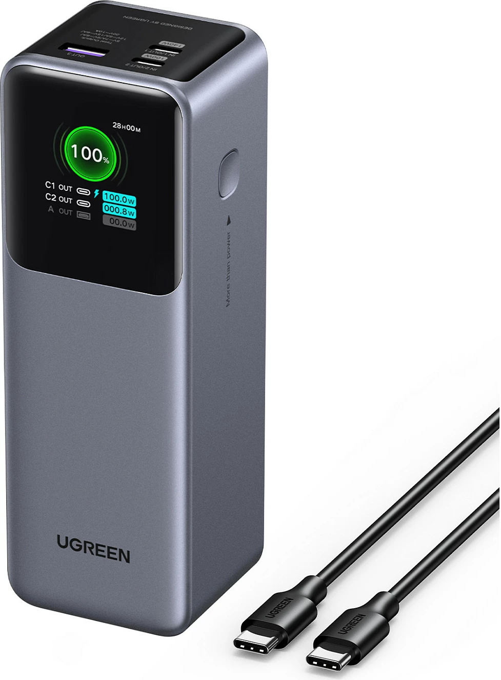 Powerbank Ugreen 25000mAh, 200W fast charging, gri