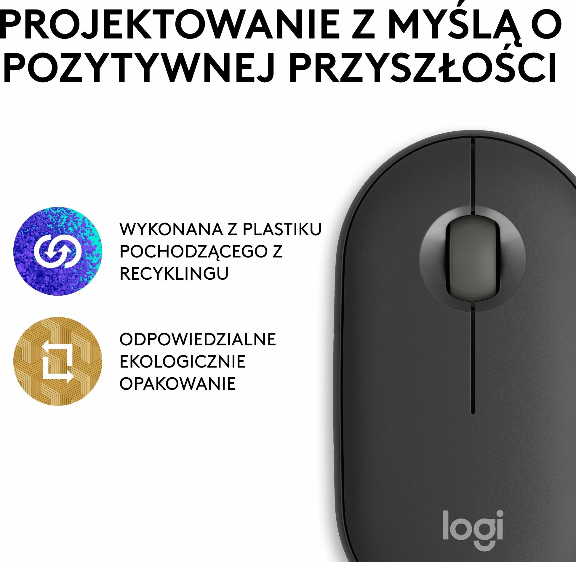 Maus Logitech Pebble Mouse 2 M350s 910-007015 Bluetooth 4000 DPI, Graphite