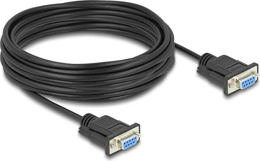 Kabllo seriale DeLOCK RS-232 DB9 femër-femër, 10 m, e zezë