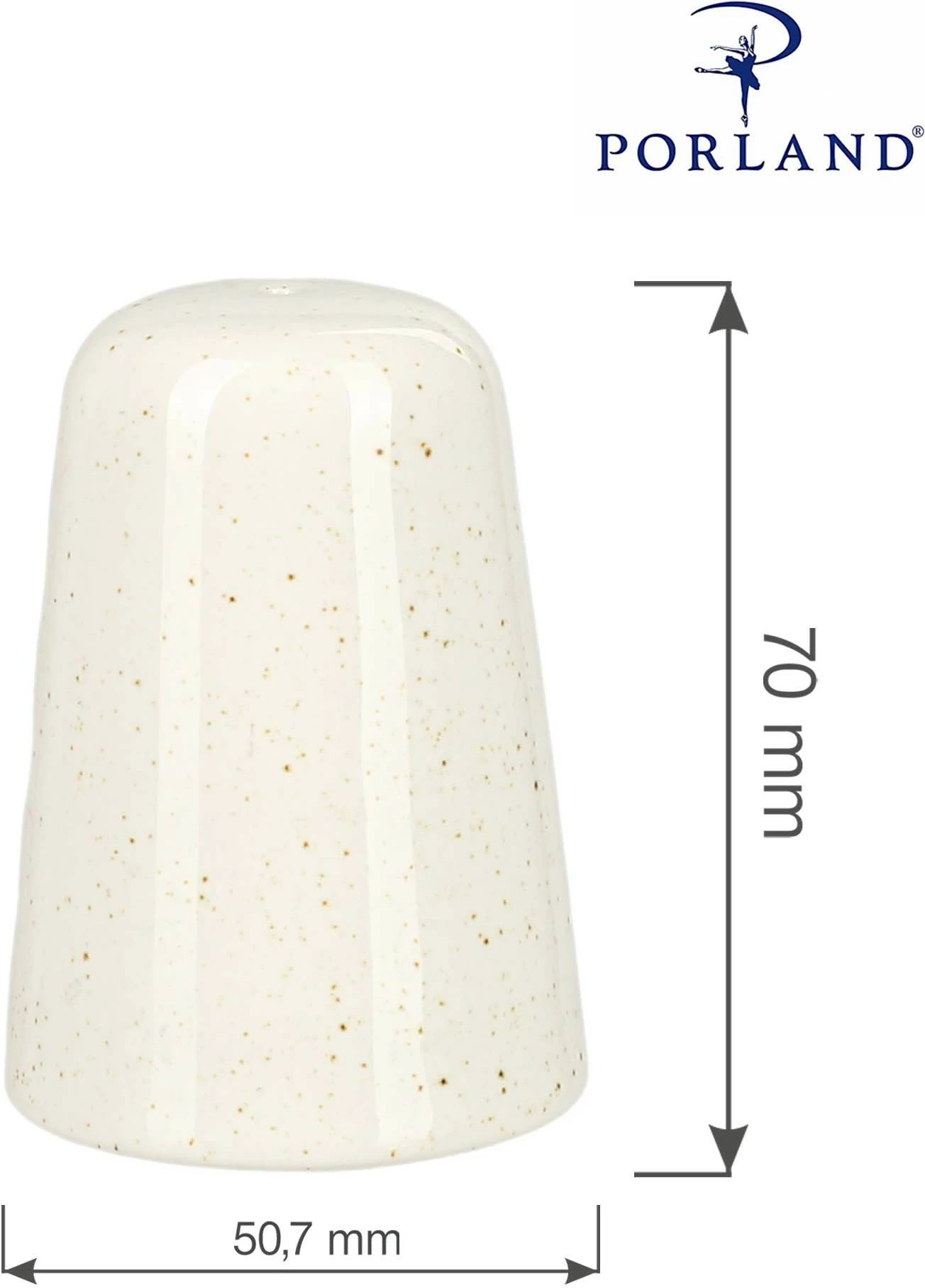 Shishe piper, Porland Seasons Sand, porcelan, rezistente 180°C, bezhë krem, set 6 copë