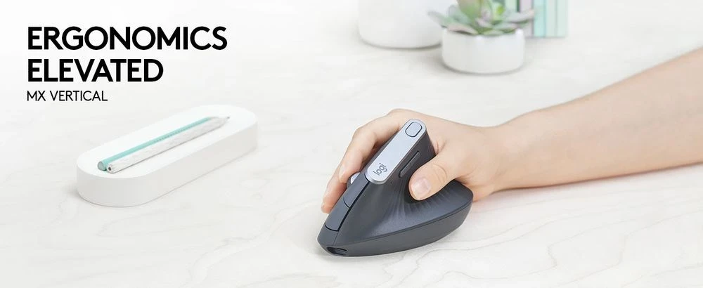 Maus vertikal për dorë të djathtë Logitech, MX, 4000 DPI, wireless/bluetooth