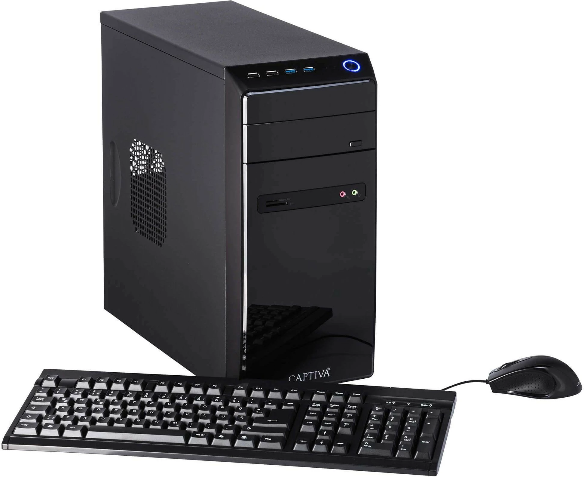 Kompjuter Captiva Power Starter I81-132, Intel i3-12100, 8GB RAM, SSD 250GB, Windows 11, kasë e zezë