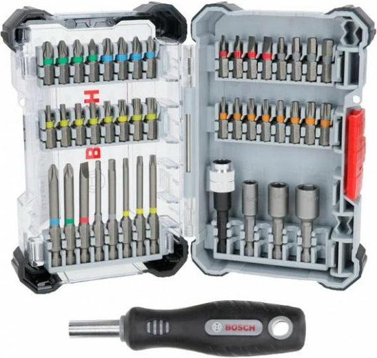 Set bitash Bosch Extra Hard 2607017732, S2 çelik, 45 copë