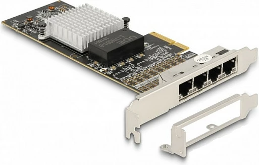 Kartë rrjeti DeLOCK PCIe x4 Intel I350, 4x RJ45 Gigabit LAN, internal