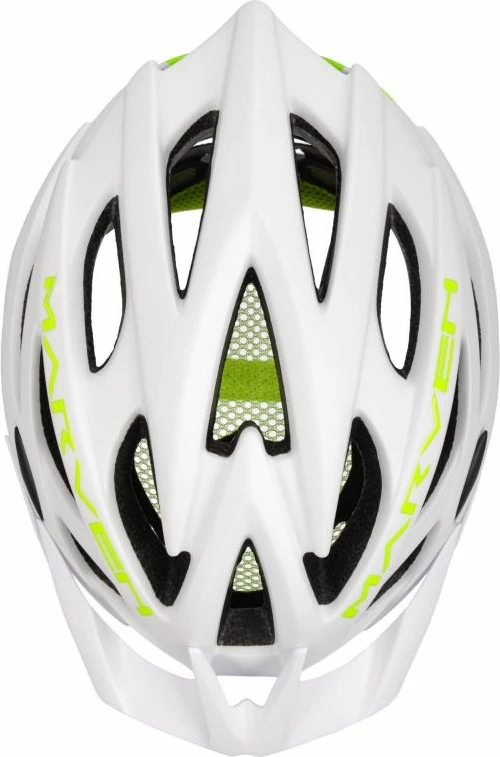 Helmetë biçiklete Meteor Marven 24786-24788, bardhë/jeshile [Madhësia: Standarde]