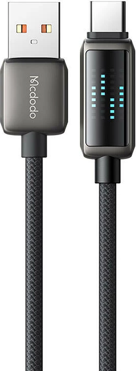Kabllo Mcdodo CA-2350 USB-A në USB-C, 1.2m, 6A, ekran LED, e zezë