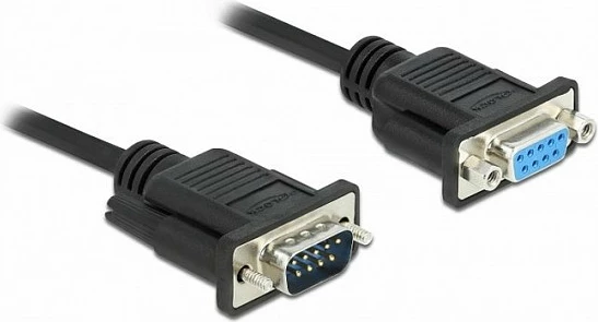Kabllo serike DeLOCK RS-232 D-Sub9 mashkull në femër, 10 m, e zezë