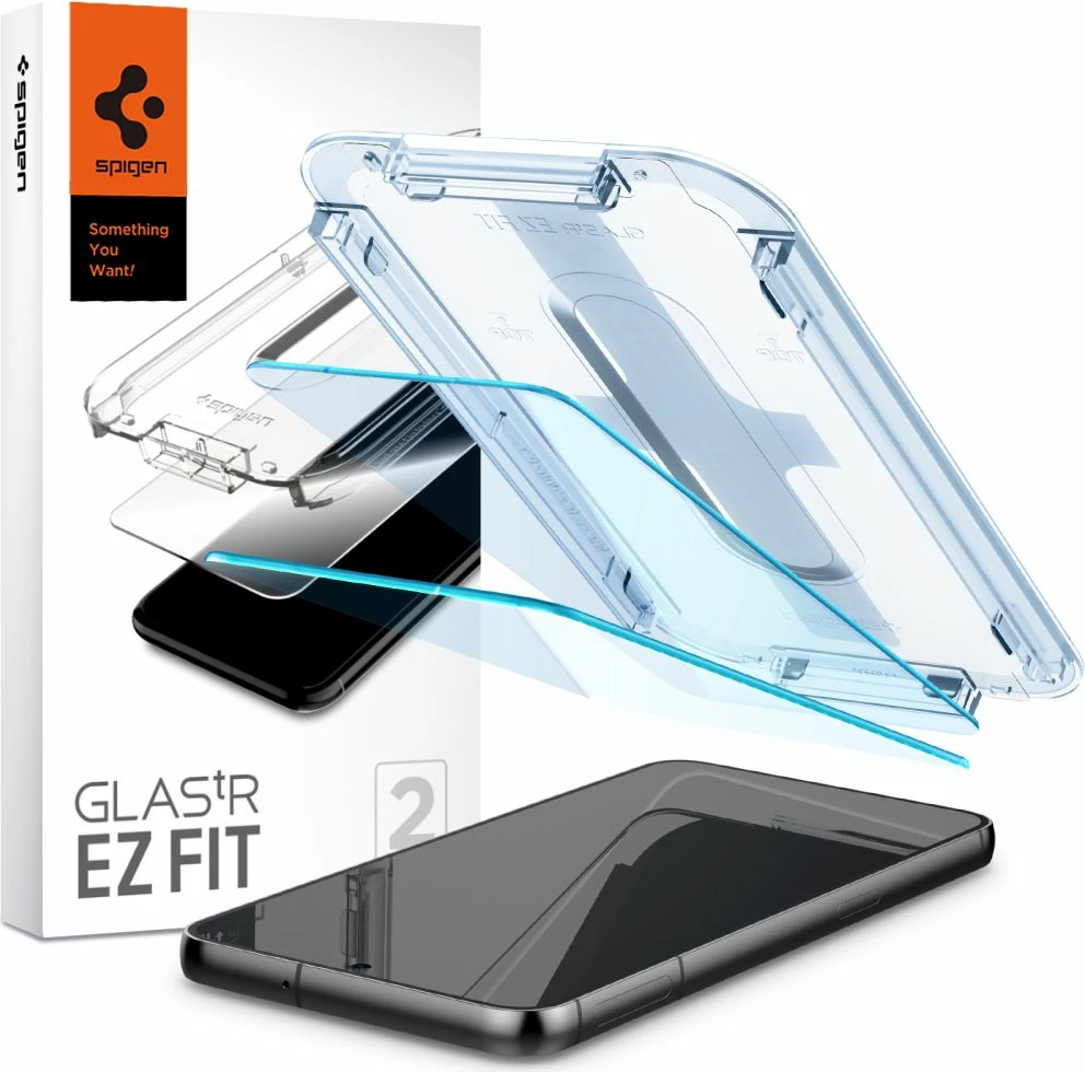 Xham i temperuar Spigen Glas.tR EZ Fit për Samsung Galaxy S23, 2 copë